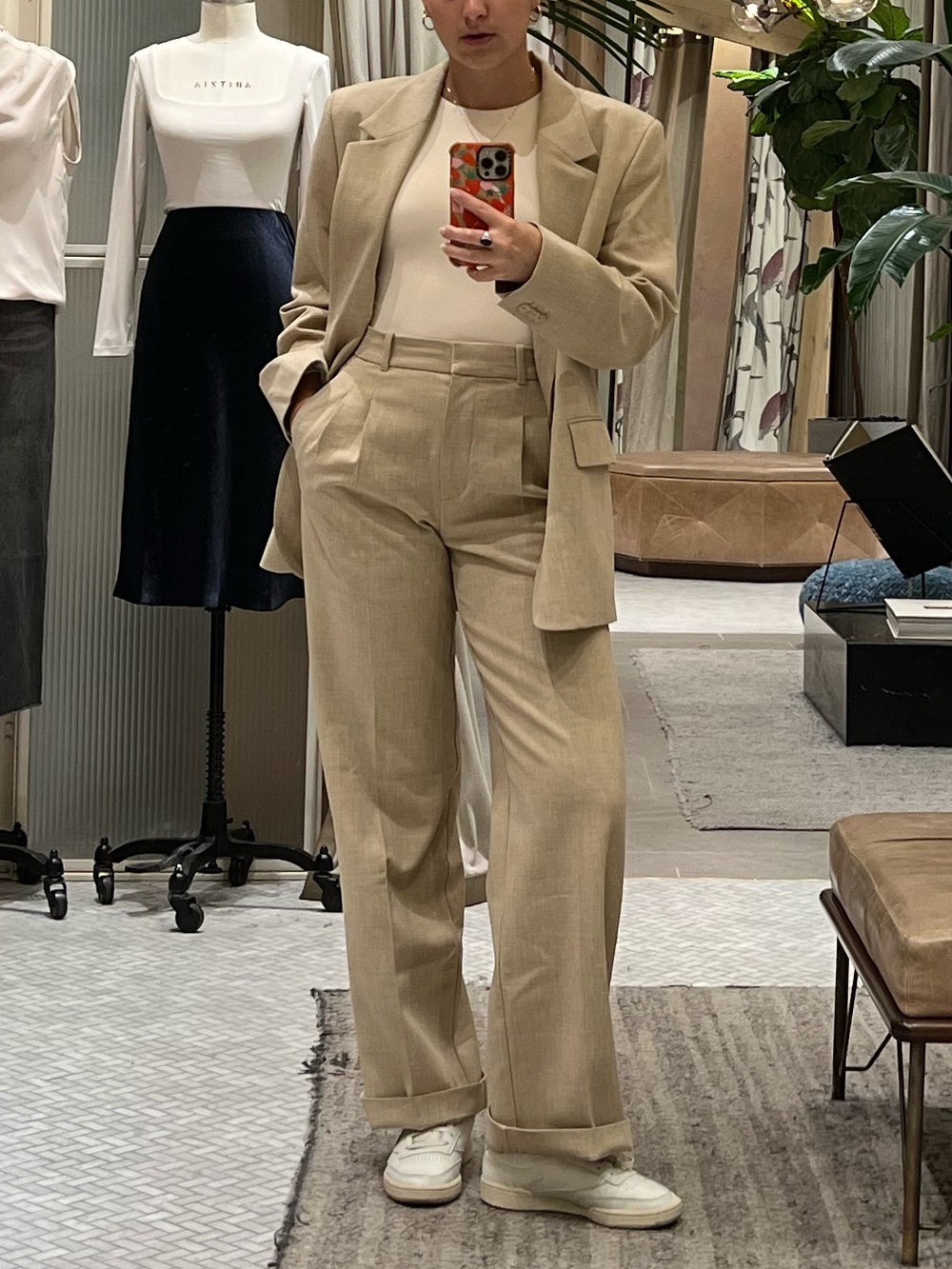 Wilfred Effortless Pant (Tall) in Heather Oat Beige